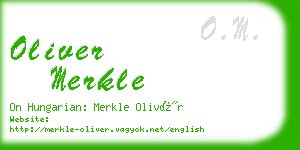 oliver merkle business card